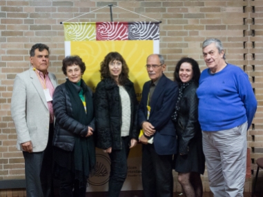 (De izq a der) César González Ochoa, Beatriz Garcia, Claudia Kozak, Eduardo Morales Nieves, Laura Zambrini, Gabriel Restrepo.